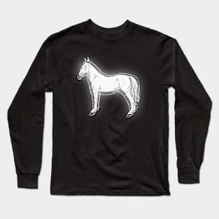 Peaky Apparel | White Horse Long Sleeve T-Shirt